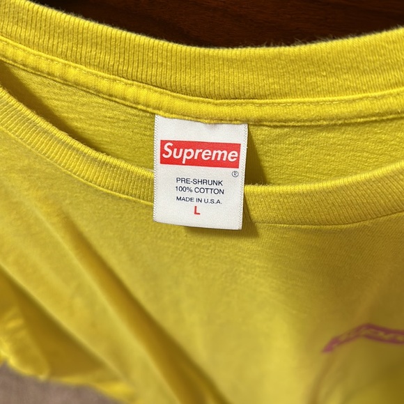 SUPREME  “No More Sh*t” T Shirt in Lemon Color - Picture 3 of 4
